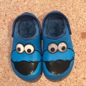 Cookie Monster Fur-lined Crocs Size 13
